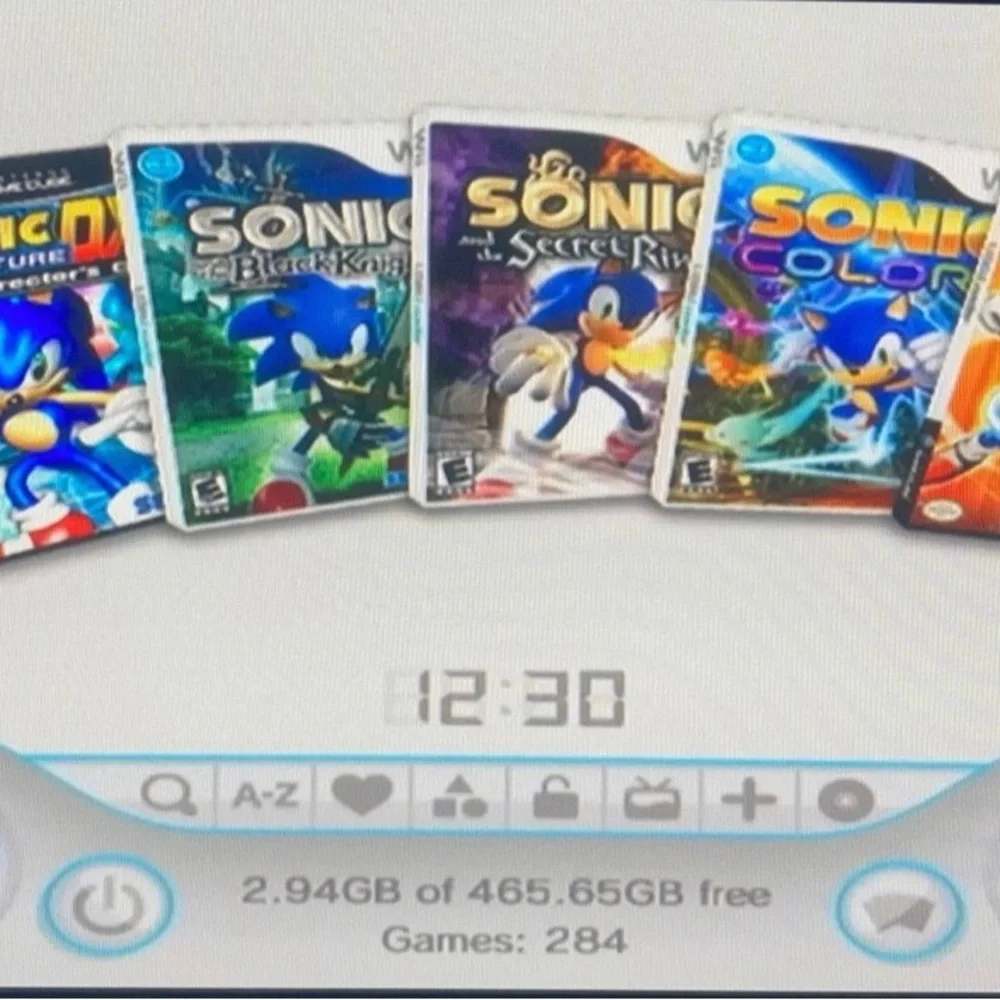 500GB 64GB Custom Wii Bundle - Power Brick / Sensor Bar / HDMI Adapter / Wiimote